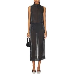 NWT Madison the Label Knox Midi Skirt Black Size S